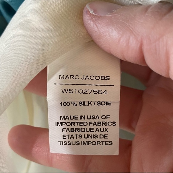 Marc Jacobs Silk Tiered Teal/Turquoise Dress Sz 2 - Picture 5 of 13